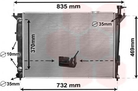 VAN WEZEL 82002352 Radiator, engine cooling
